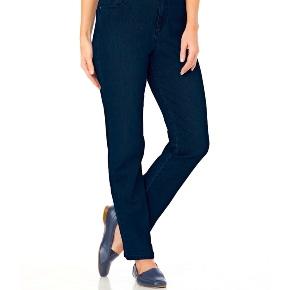 NWT Amanda Stretch Fit Jeans by Gloria Vanderbilt, size 16, dark denim